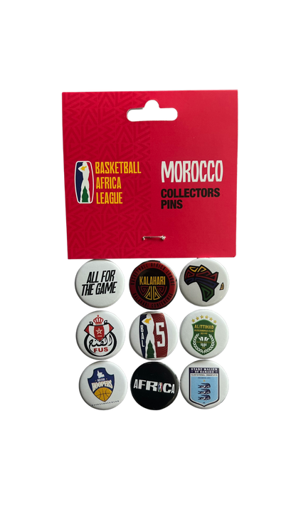 BASKETBALL AFRICA LEAGUE BUTTON BADGES - PACK OF 11