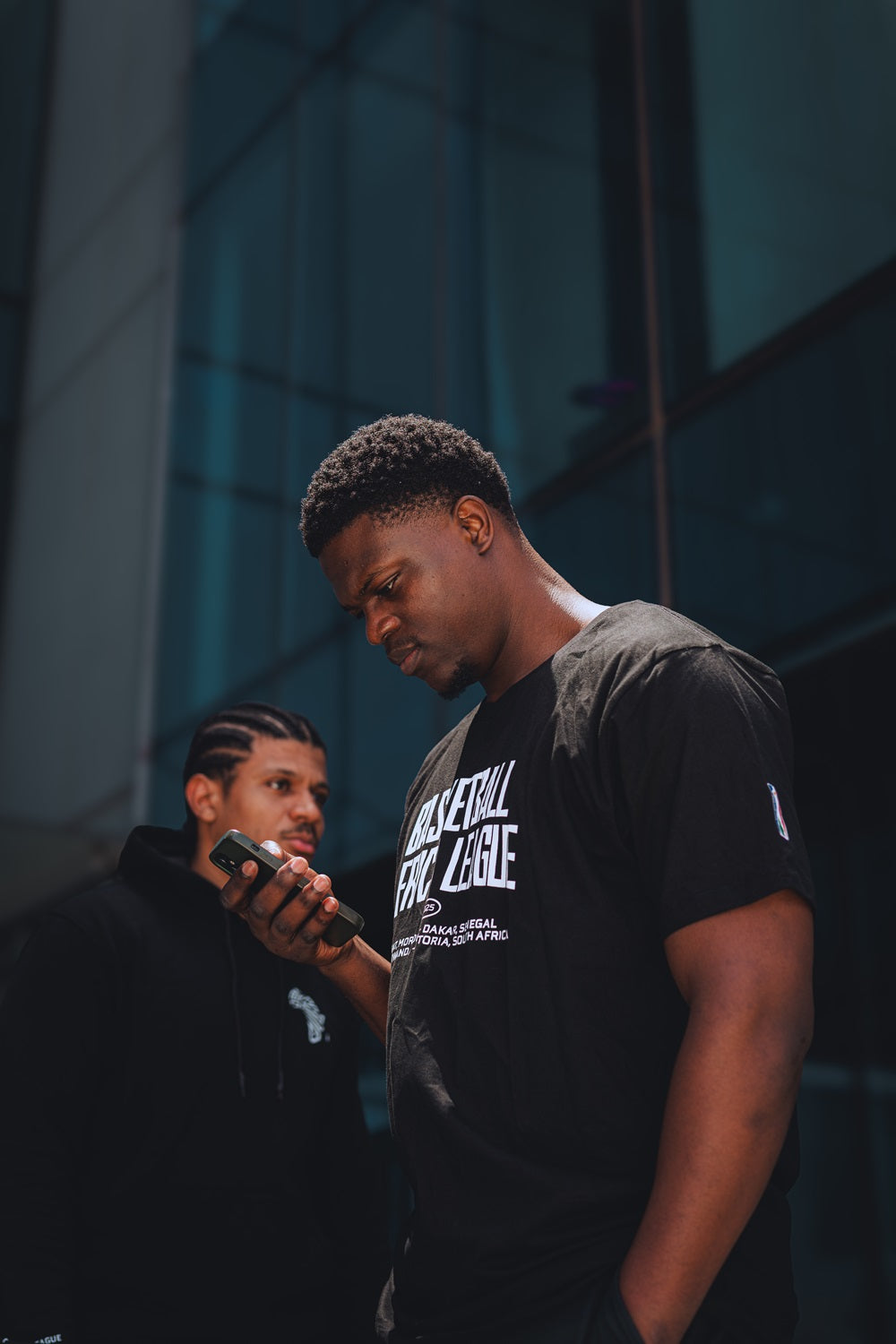 BASKETBALL AFRICA LEAGUE T-SHIRT - BLACK