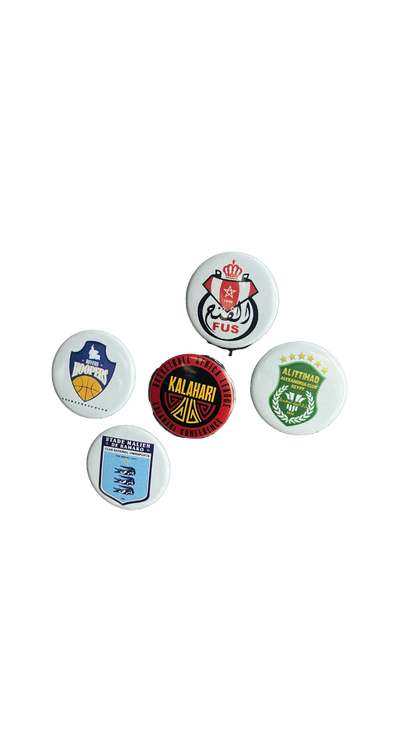 BASKETBALL AFRICA LEAGUE BUTTON BADGES - PACK OF 11
