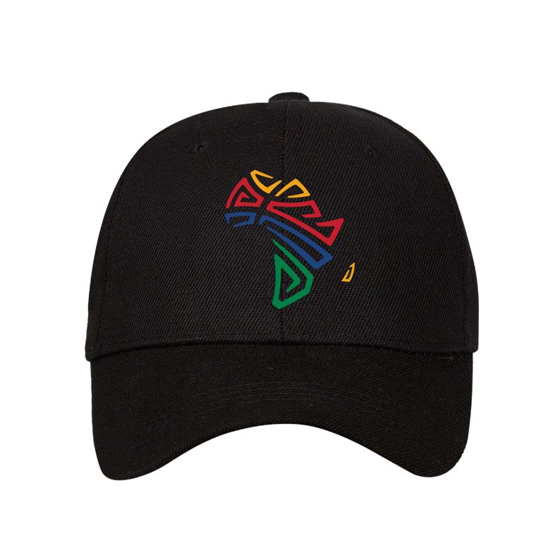 AFRICA MAP CAP - BLACK
