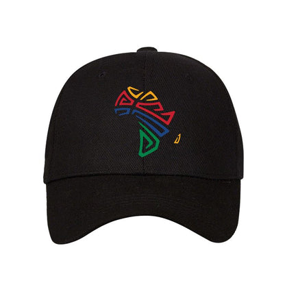 AFRICA MAP CAP - BLACK