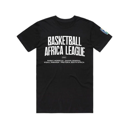 BASKETBALL AFRICA LEAGUE T-SHIRT - BLACK
