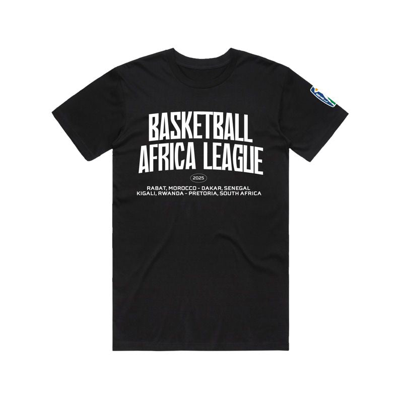 BASKETBALL AFRICA LEAGUE T-SHIRT - BLACK